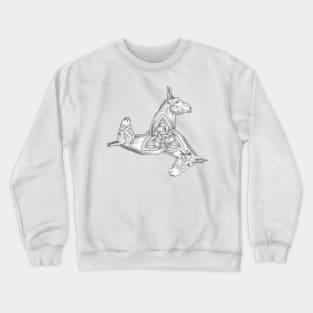 Long Ear Trio Mules and Donkey Crewneck Sweatshirt